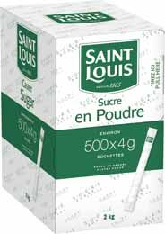 Dosettes de sucre St Louis 4g x500                                                                                                                                                                                                                             