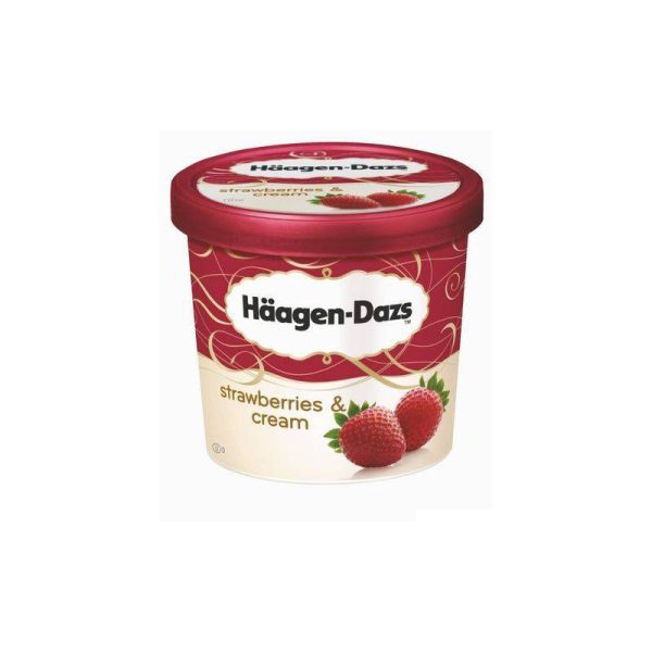 Glace Haagen Dazs Strawberry Cream 460ml x8 